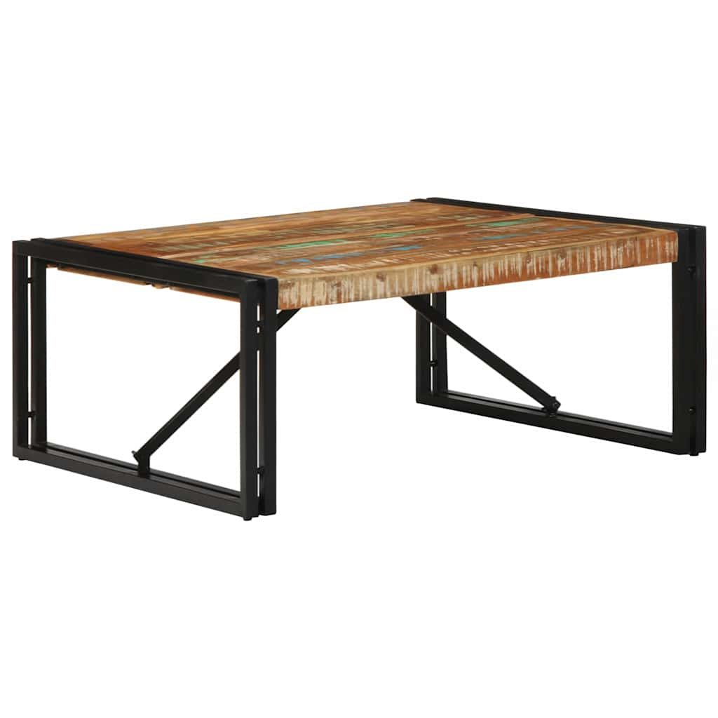 vidaXL Coffee Table Multicolour 80x80x35 cm Solid Wood Reclaimed