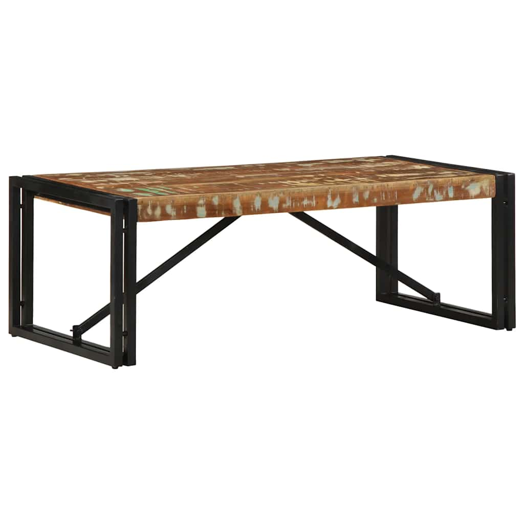 vidaXL Coffee Table Multicolour 100x50x35 cm Solid Wood Reclaimed