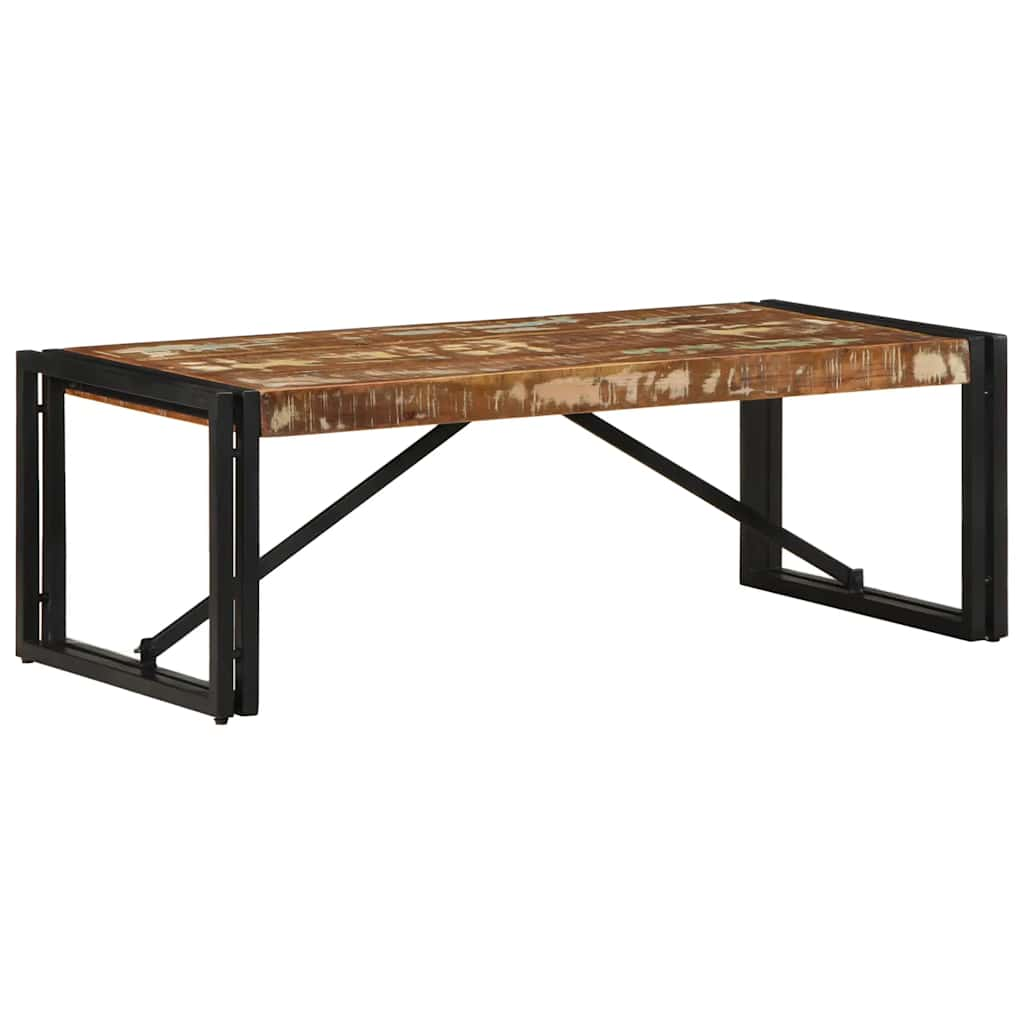 vidaXL Coffee Table Multicolour 100x50x35 cm Solid Wood Reclaimed