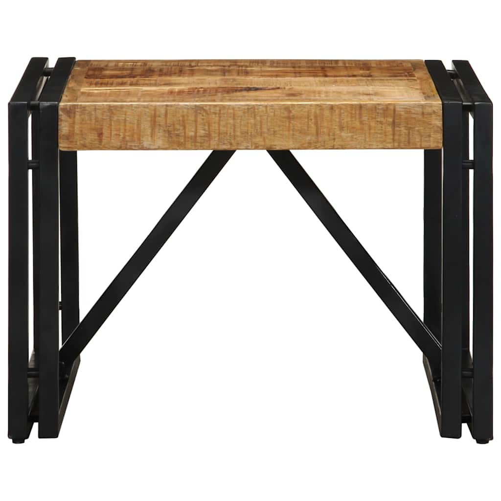 vidaXL Coffee Table 50x50x35 cm Solid Rough Wood Mango