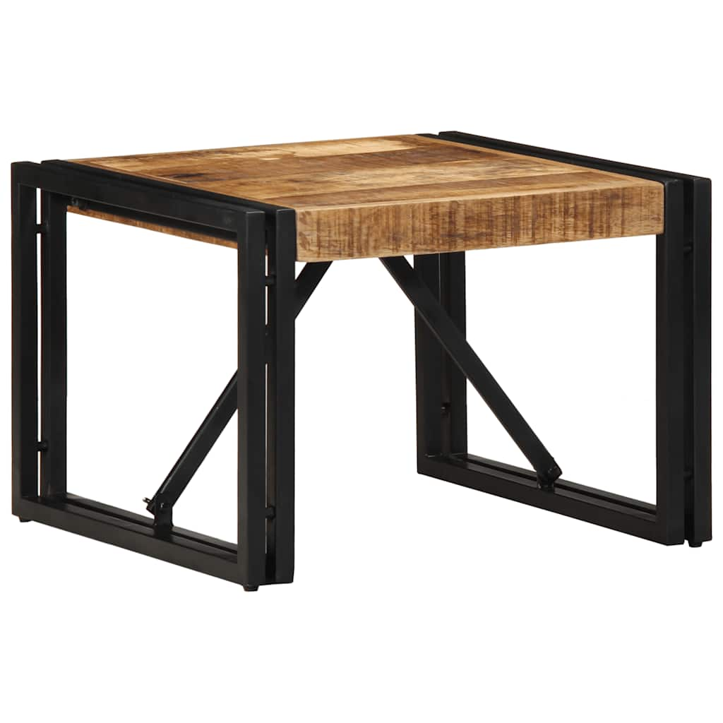 vidaXL Coffee Table 50x50x35 cm Solid Rough Wood Mango