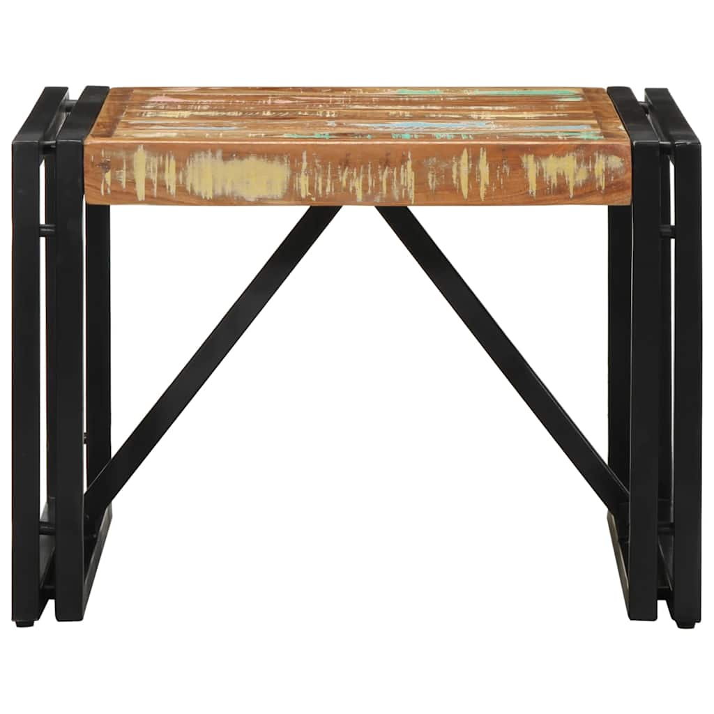 vidaXL Coffee Table Multicolour 50x50x35 cm Solid Wood Reclaimed