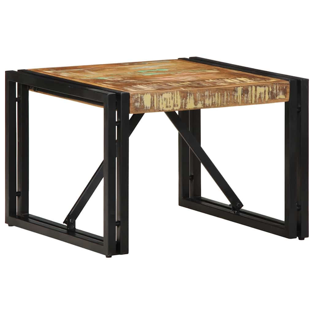 vidaXL Coffee Table Multicolour 50x50x35 cm Solid Wood Reclaimed