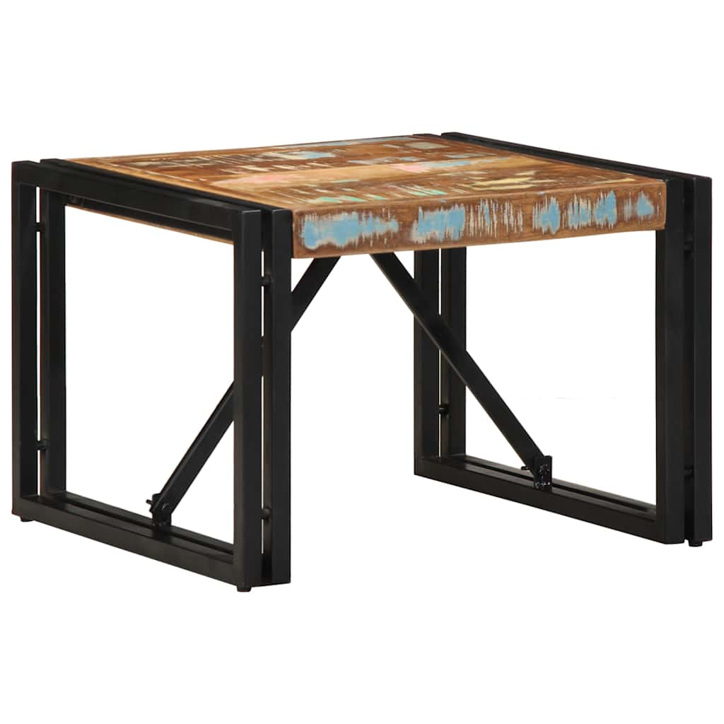 vidaXL Coffee Table Multicolour 50x50x35 cm Solid Wood Reclaimed