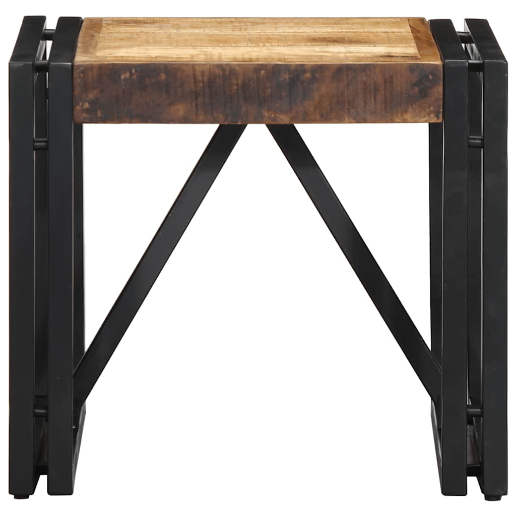 vidaXL Coffee Table 40x40x35 cm Solid Rough Wood Mango