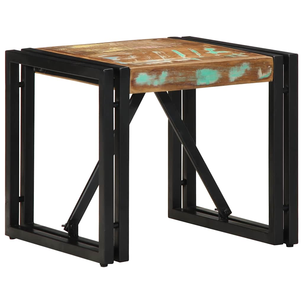 vidaXL Coffee Table Multicolour 40x40x35 cm Solid Wood Reclaimed