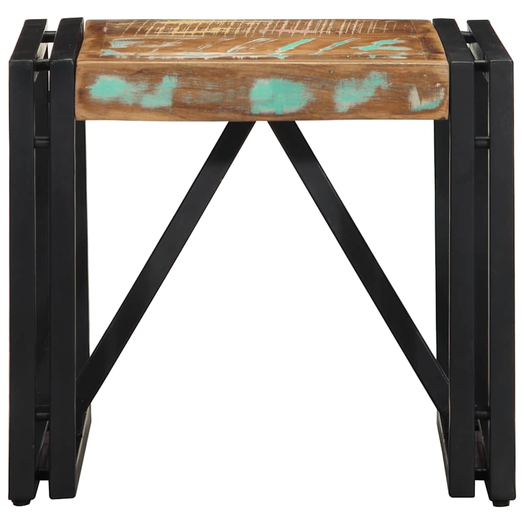 vidaXL Coffee Table Multicolour 40x40x35 cm Solid Wood Reclaimed