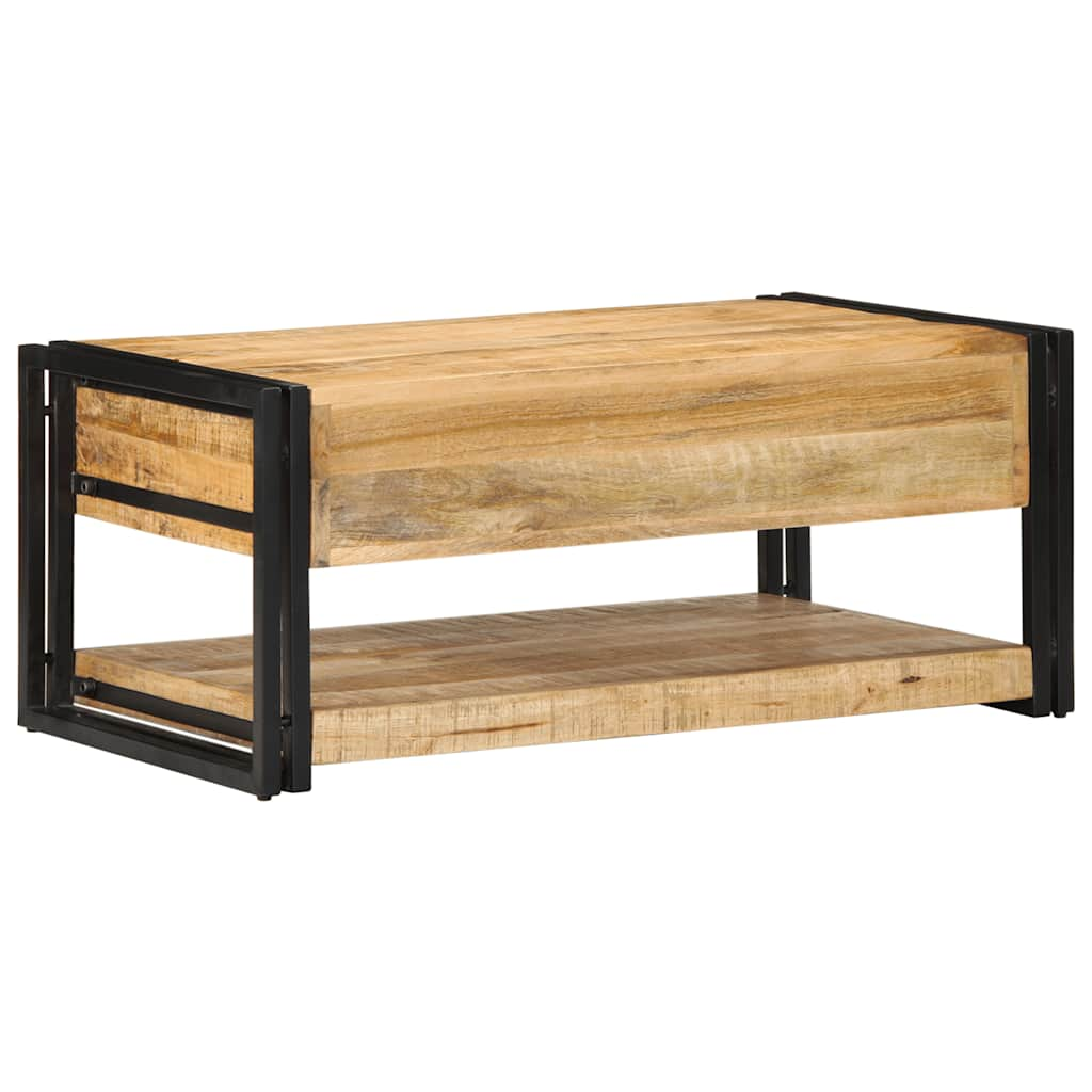 vidaXL Coffee Table 90x50x38 cm Solid Rough Wood Mango