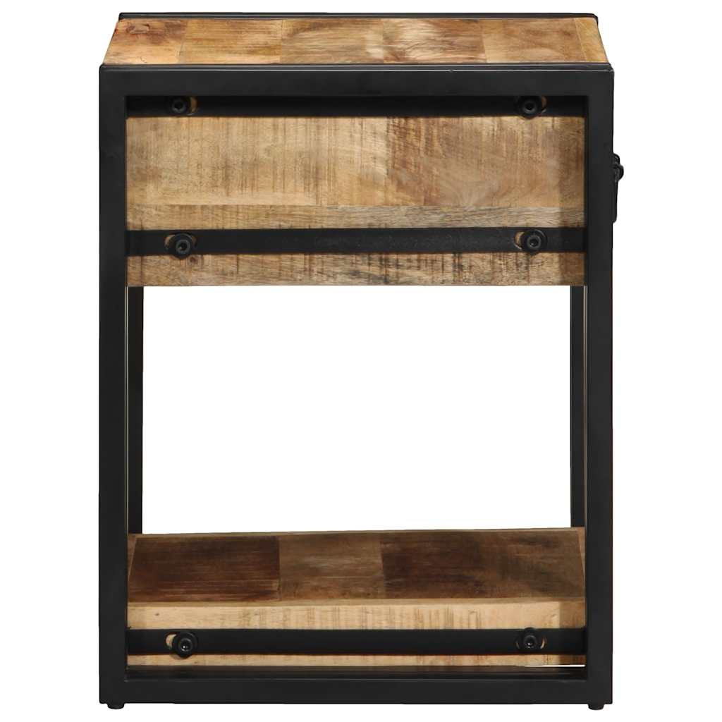 Bedside Cabinet 40x40x50 cm Solid Rough Wood Mango