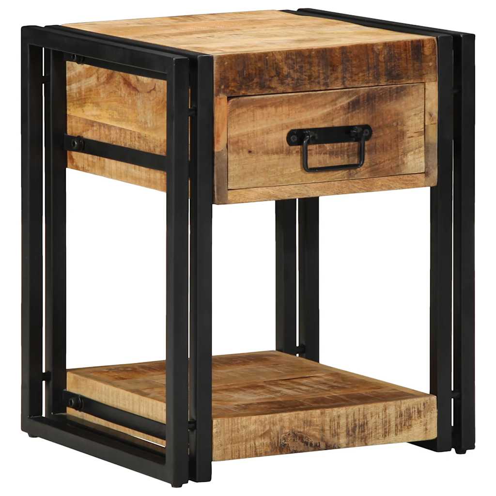 Bedside Cabinets 2 pcs 40x40x50 cm Solid Rough Wood Mango