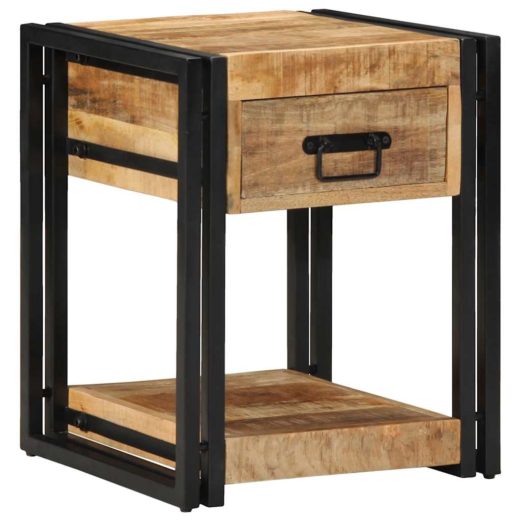 Bedside Cabinets 2 pcs 40x40x50 cm Solid Rough Wood Mango