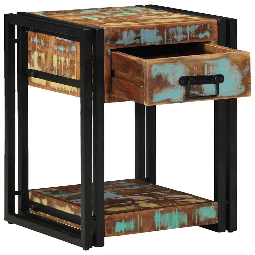 Bedside Cabinet Multicolour 40 x 40 x 50 cm Solid Reclaim Wood