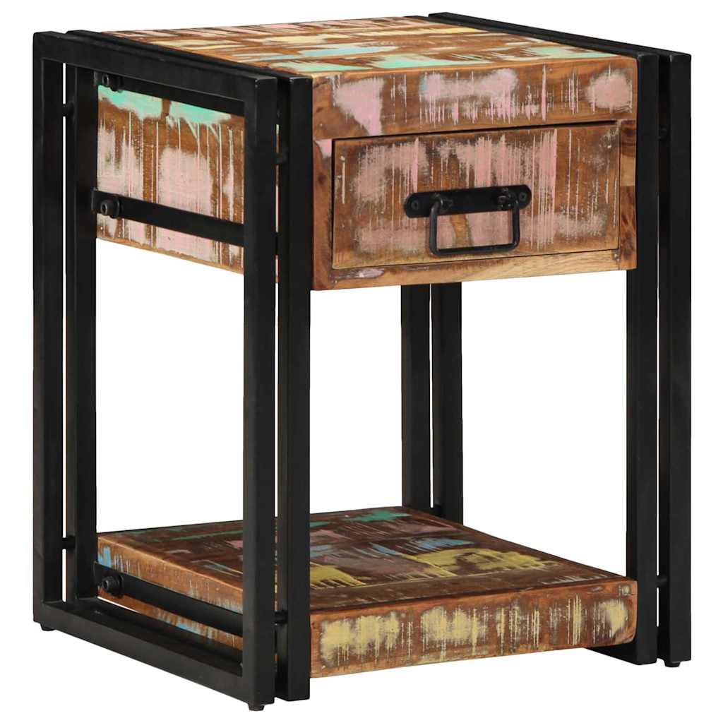 Bedside Cabinet Multicolour 40 x 40 x 50 cm Solid Reclaim Wood