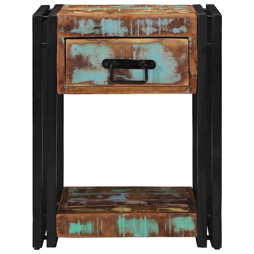 Bedside Cabinet Multicolour 40 x 40 x 50 cm Solid Reclaim Wood