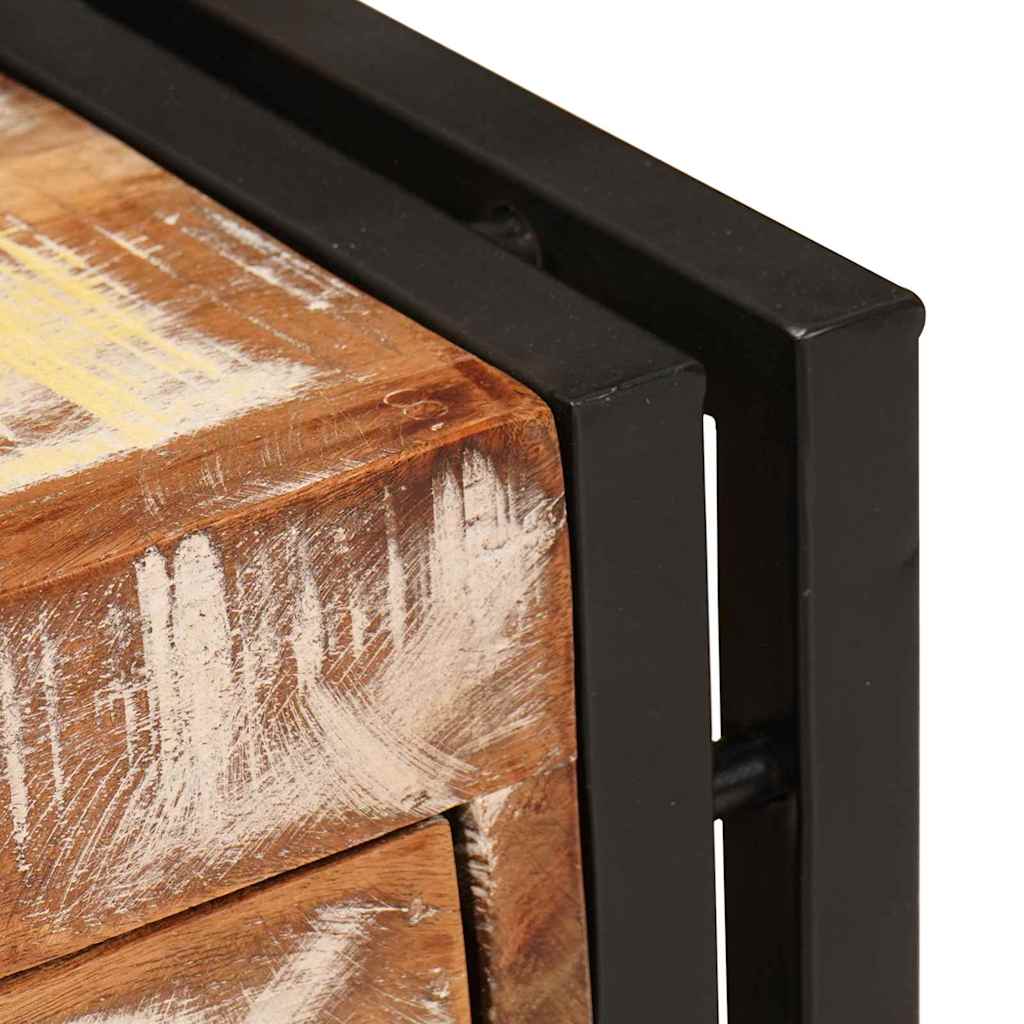 End Table with Drawer 30 x 30 x 40 cm Solid Reclaim Wood