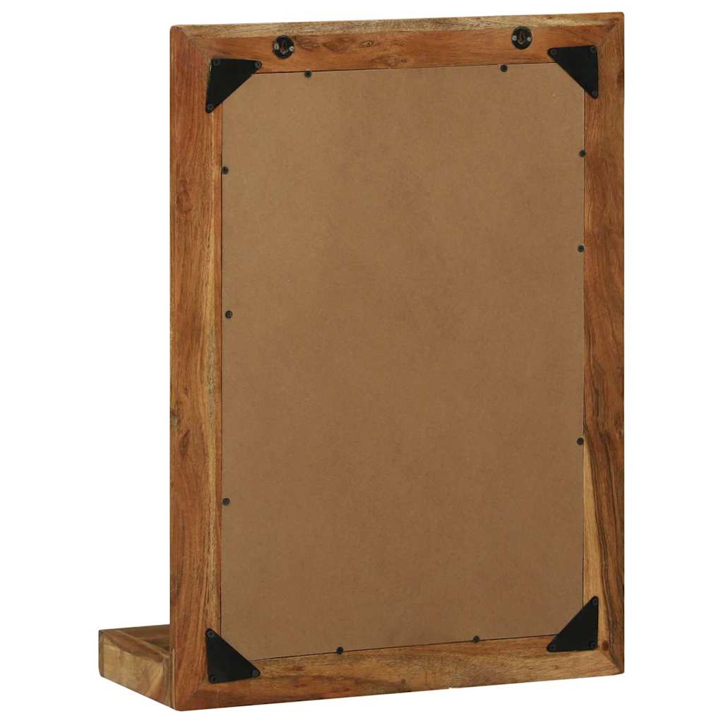 Bathroom Mirror Brown 50 x 22 x 70 cm Solid Acacia Wood