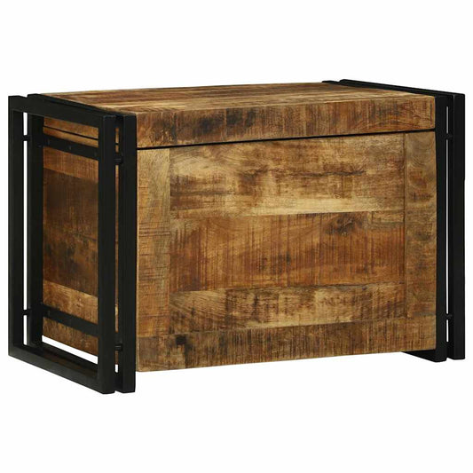 Storage Box Brown and Black 60 x 40 x 41 cm Solid Mango Wood