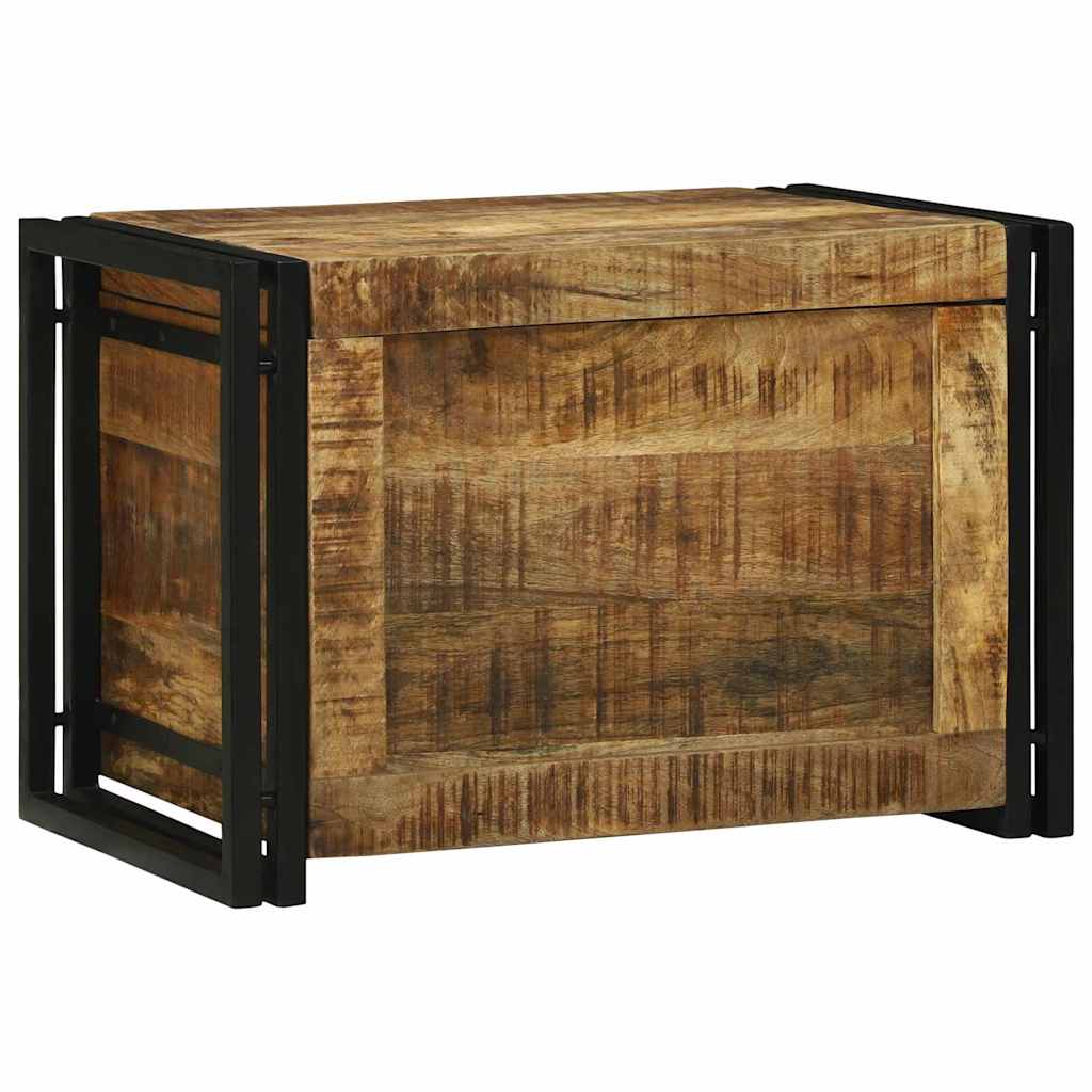 Storage Box Brown and Black 60 x 40 x 41 cm Solid Mango Wood