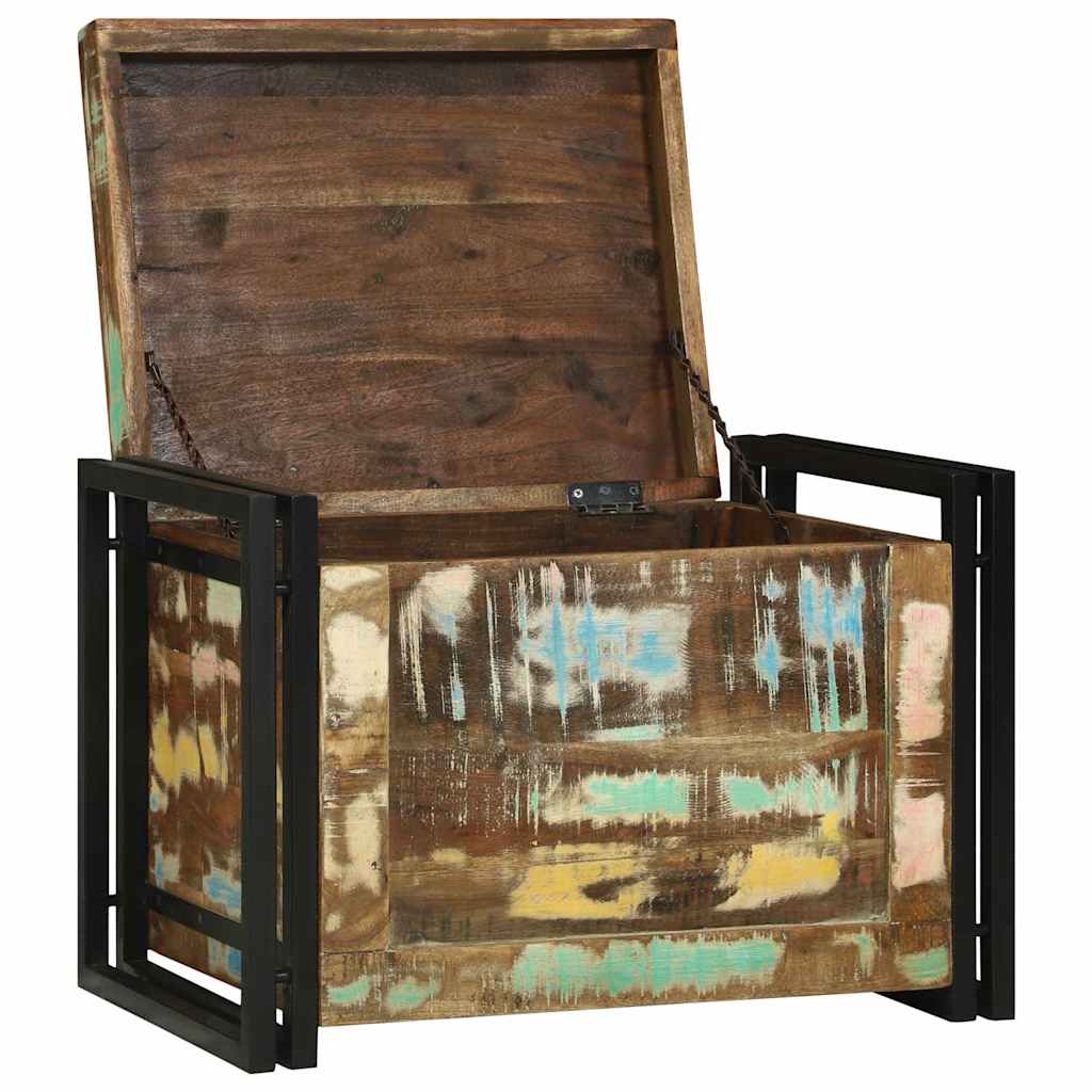 Storage Box Brown and Black 60 x 40 x 41 cm Reclaimed Wood
