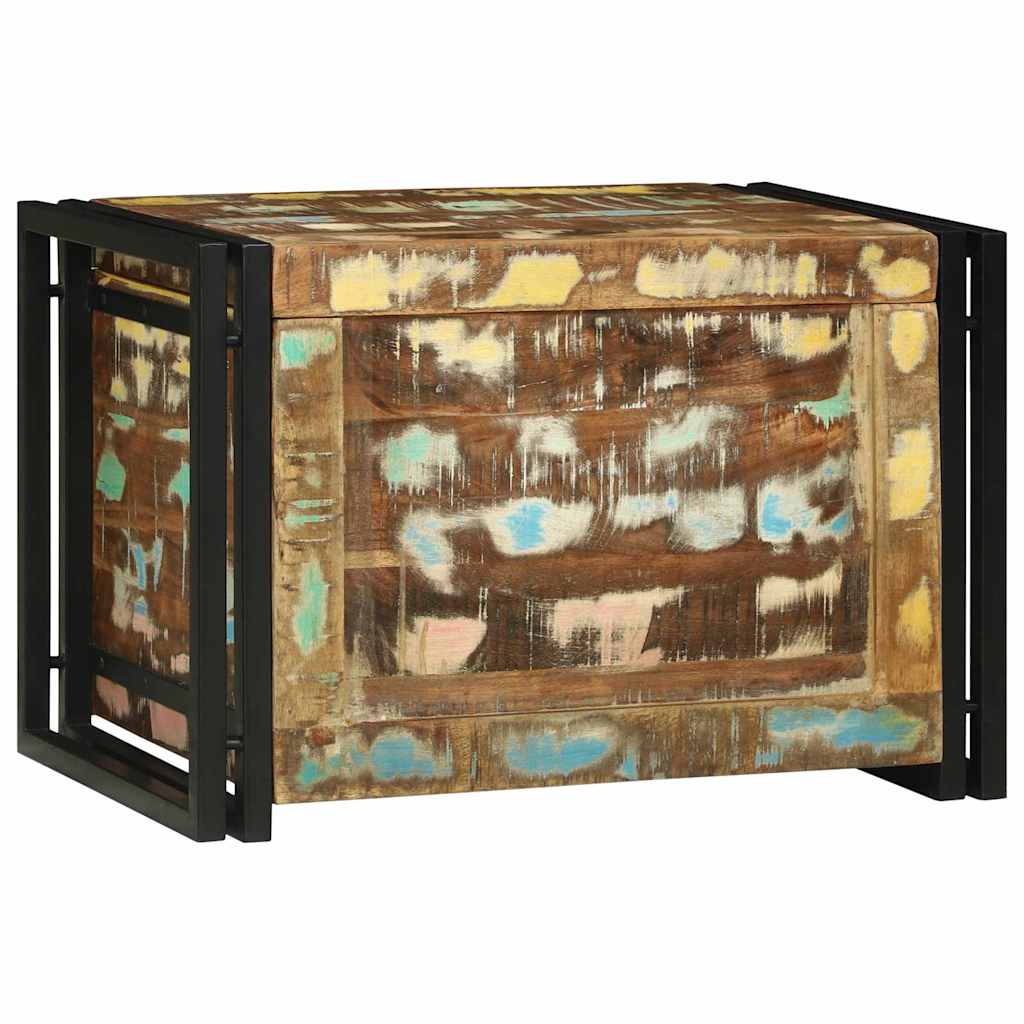 Storage Box Brown and Black 60 x 40 x 41 cm Reclaimed Wood