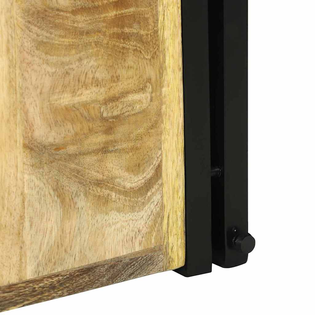 Wine Rack Brown and Black 35 x 35 x 39 cm Solid Mango Wood