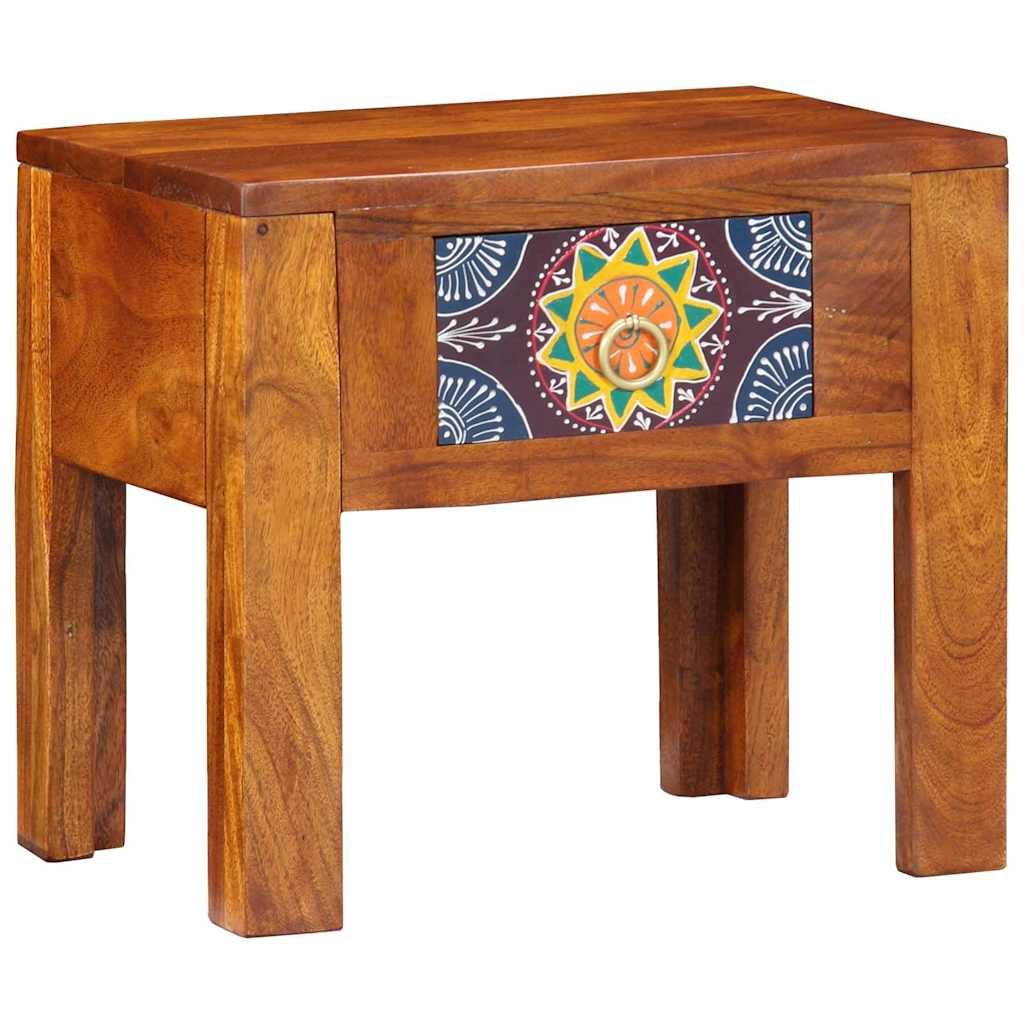 Side Table with Drawer with Storage Brown 40 x 30 x 36 cm
