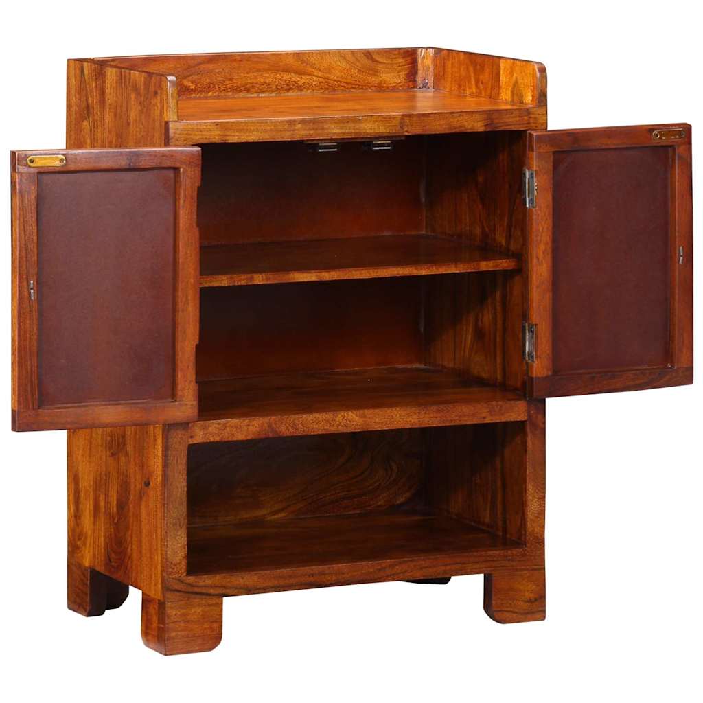 Shoe Cabinet with Shelf Brown 55 x 35 x 75 cm Solid Acacia Wood