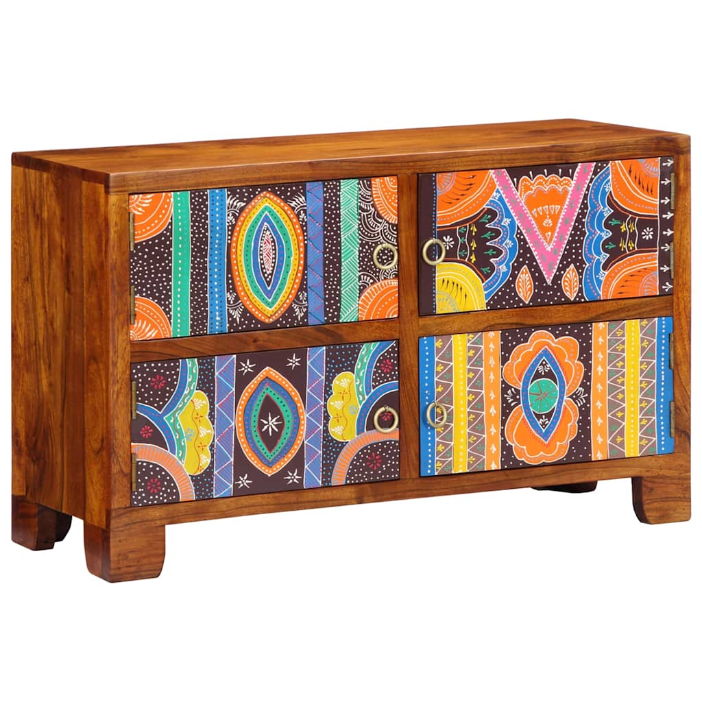 Shoe Cabinet with Door Brown 90 x 35 x 55 cm Solid Acacia Wood