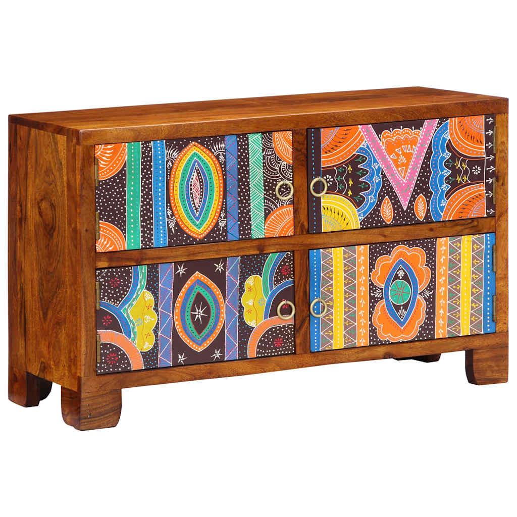 Shoe Cabinet with Door Brown 90 x 35 x 55 cm Solid Acacia Wood