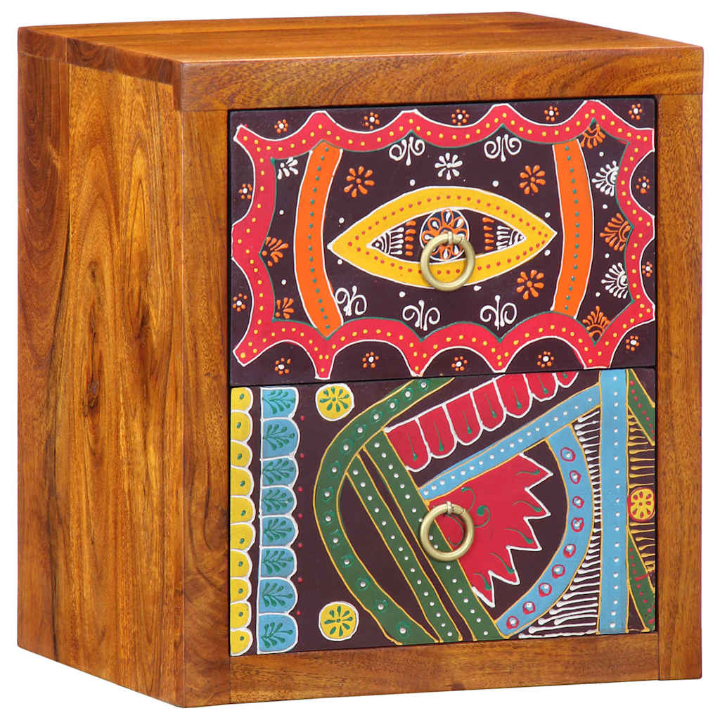 Bedside Cabinet Brown 35 x 30 x 40 cm Solid Acacia Wood