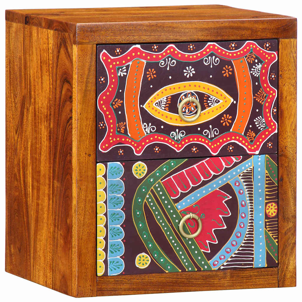 Bedside Cabinet Brown 35 x 30 x 40 cm Solid Acacia Wood