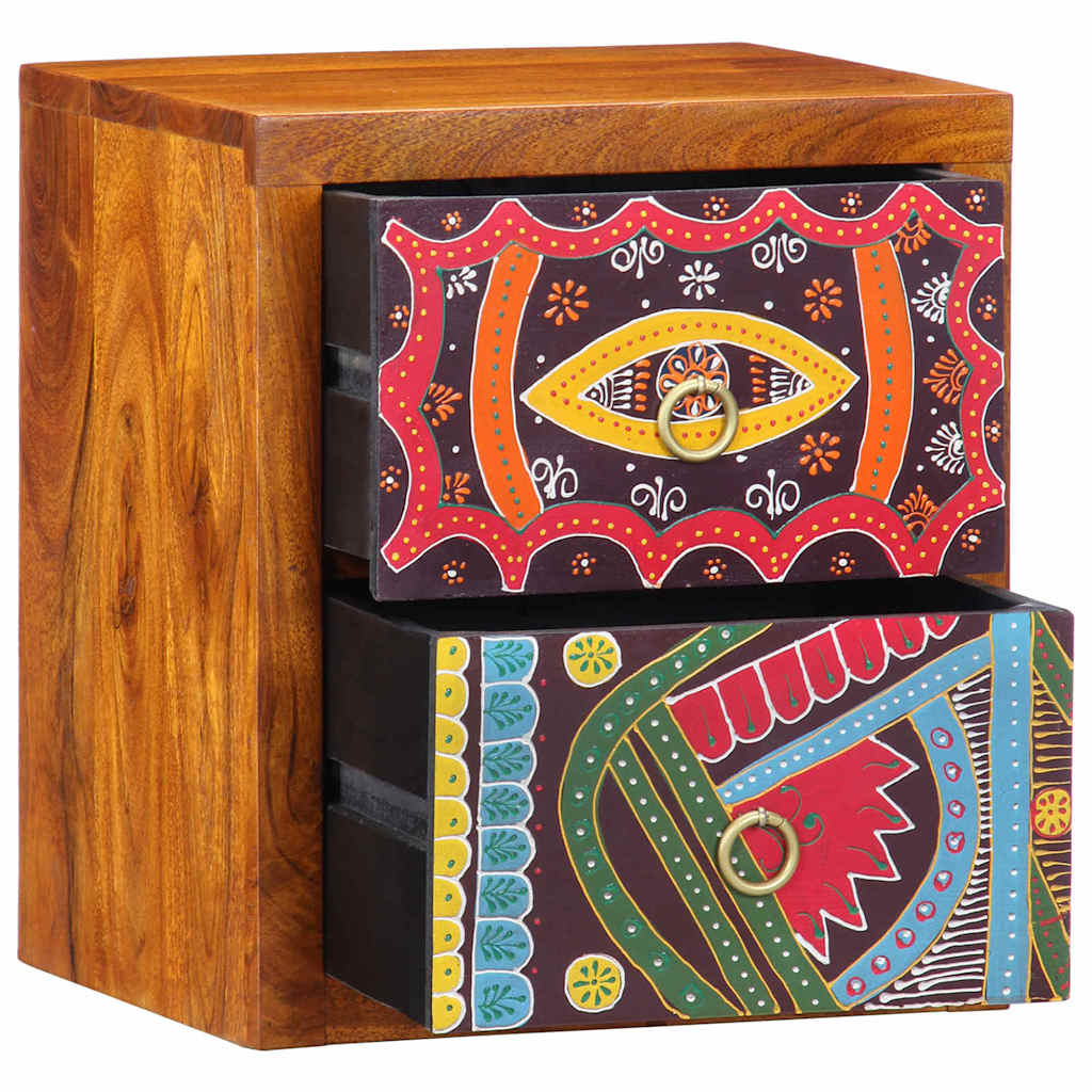 Bedside Cabinet Brown 35 x 30 x 40 cm Solid Acacia Wood