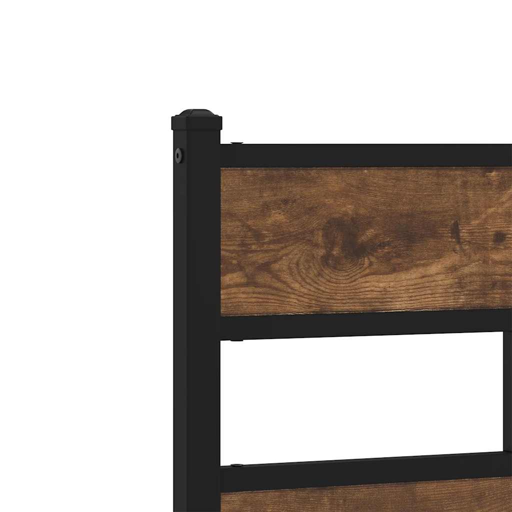 Replace Headboard Smoked Oak 107 cm Iron and Engineered Wood