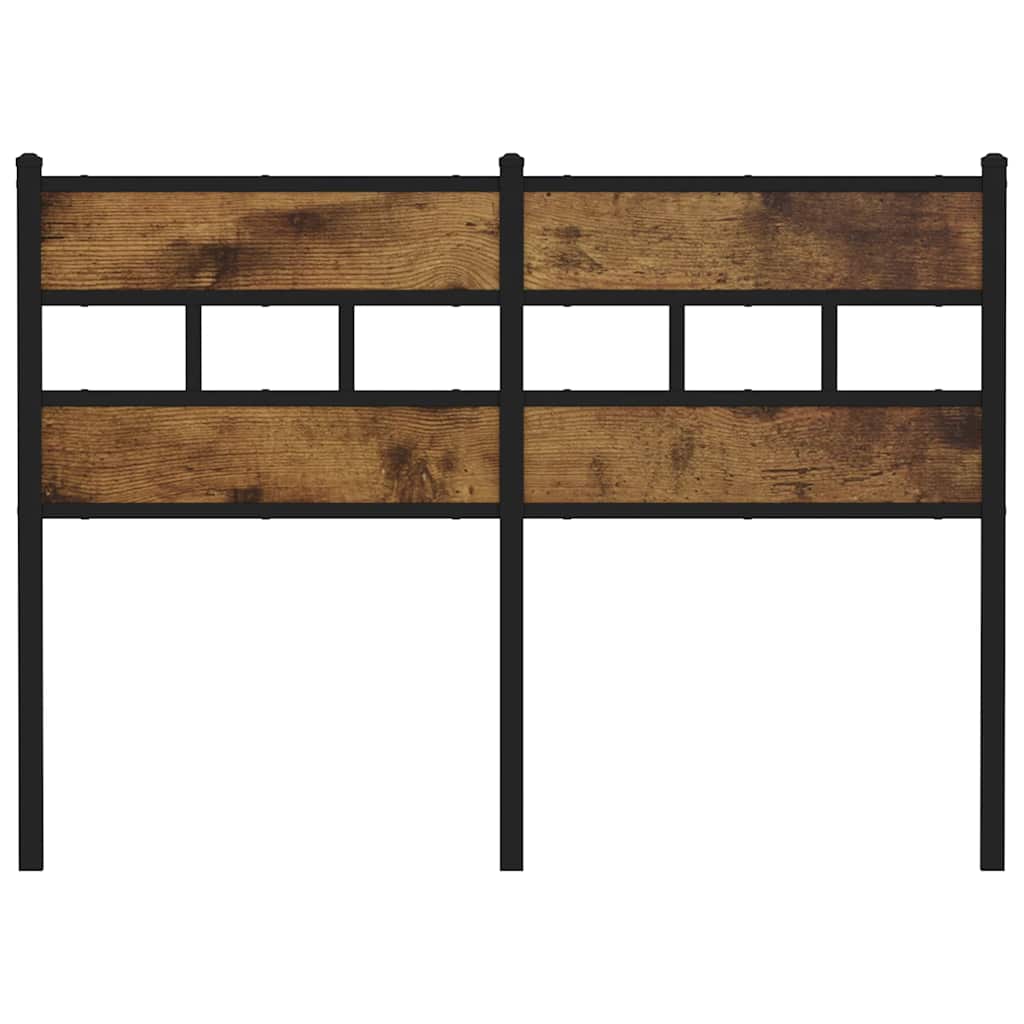 Replace Headboard Smoked Oak 120 cm Iron and Engineered Wood