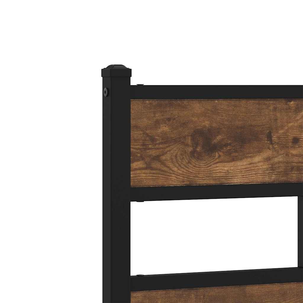 Replace Headboard Smoked Oak 120 cm Iron and Engineered Wood