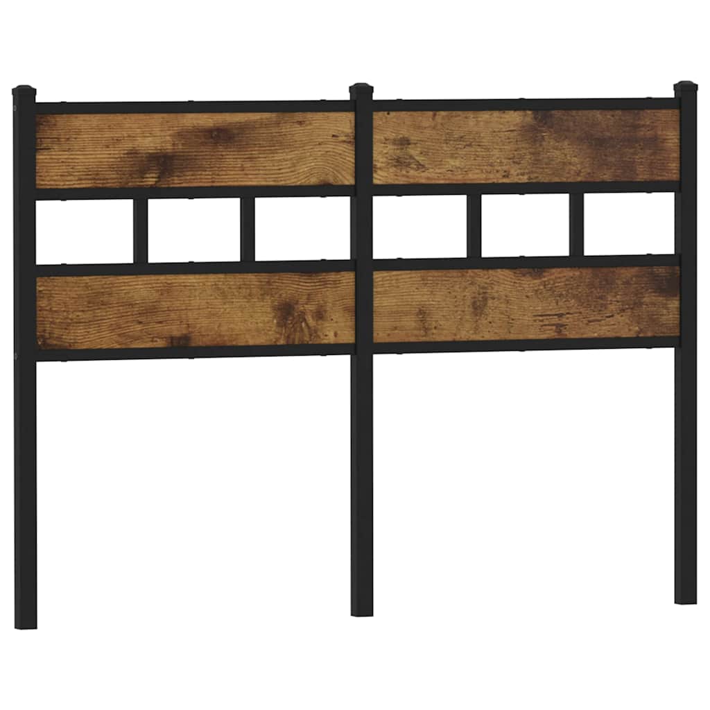 Replace Headboard Smoked Oak 135 cm Iron and Engineered Wood