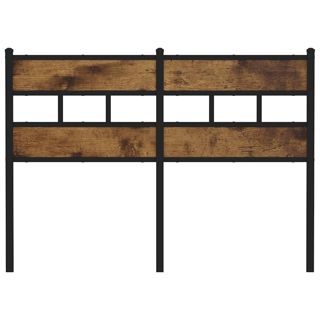 Replace Headboard Smoked Oak 135 cm Iron and Engineered Wood