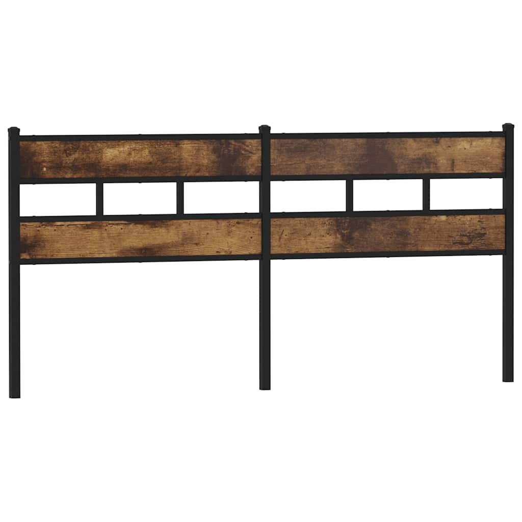 Replace Headboard Smoked Oak 180 cm Iron and Engineered Wood