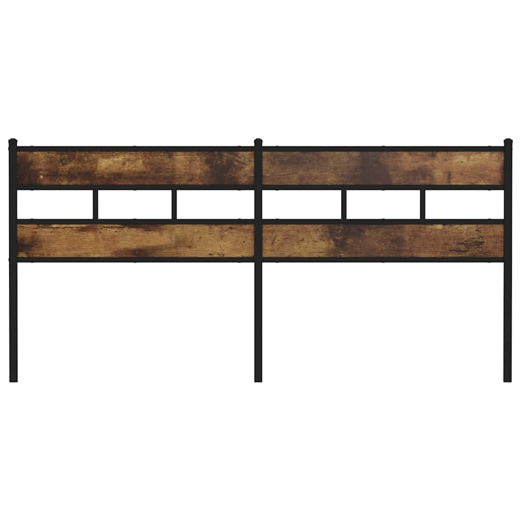 Replace Headboard Smoked Oak 180 cm Iron and Engineered Wood