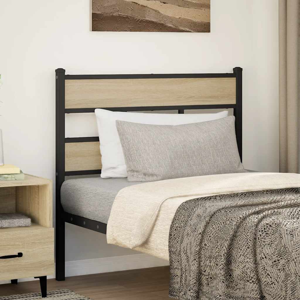 Replace Headboard Sonoma Oak 80 cm Iron and Engineered Wood