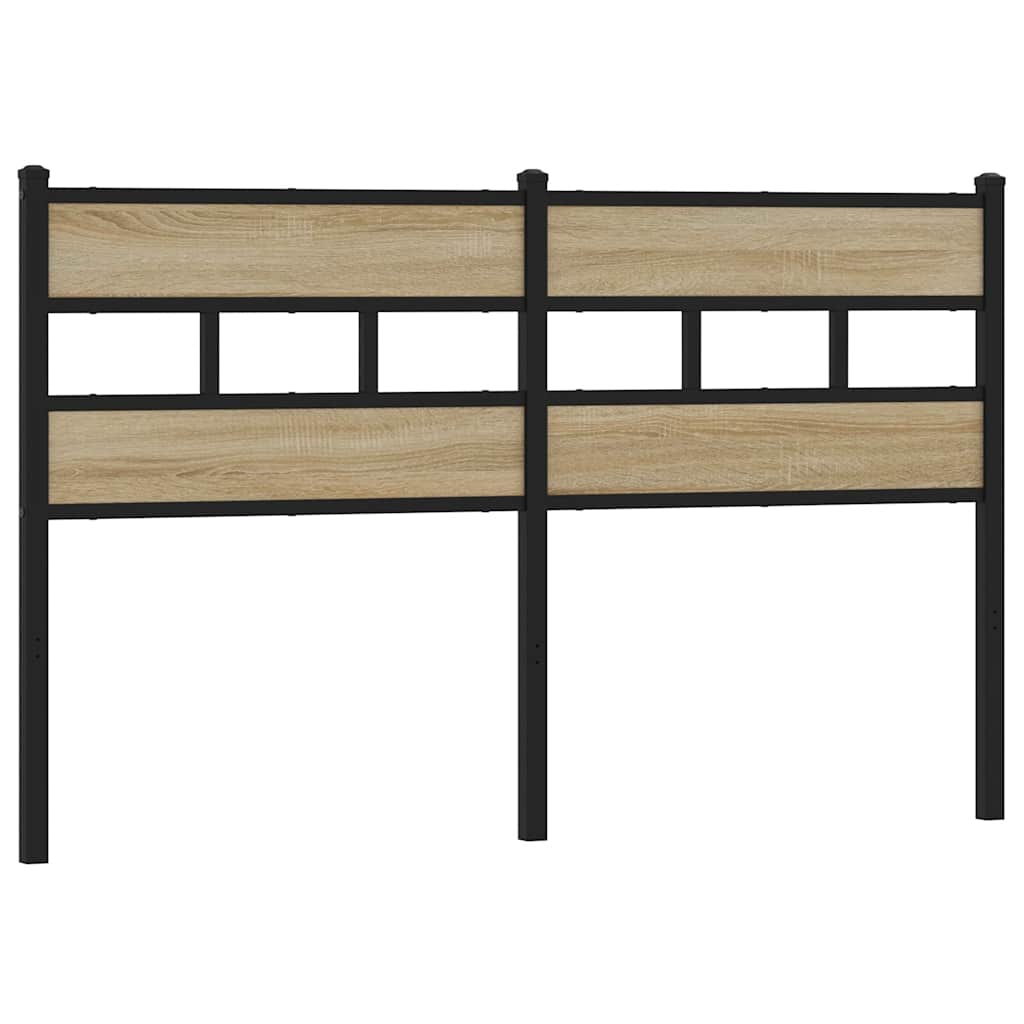 Replace Headboard Sonoma Oak 135 cm Iron and Engineered Wood