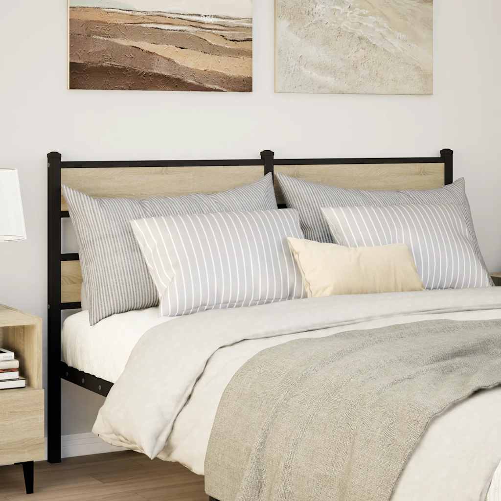 Replace Headboard Sonoma Oak 135 cm Iron and Engineered Wood