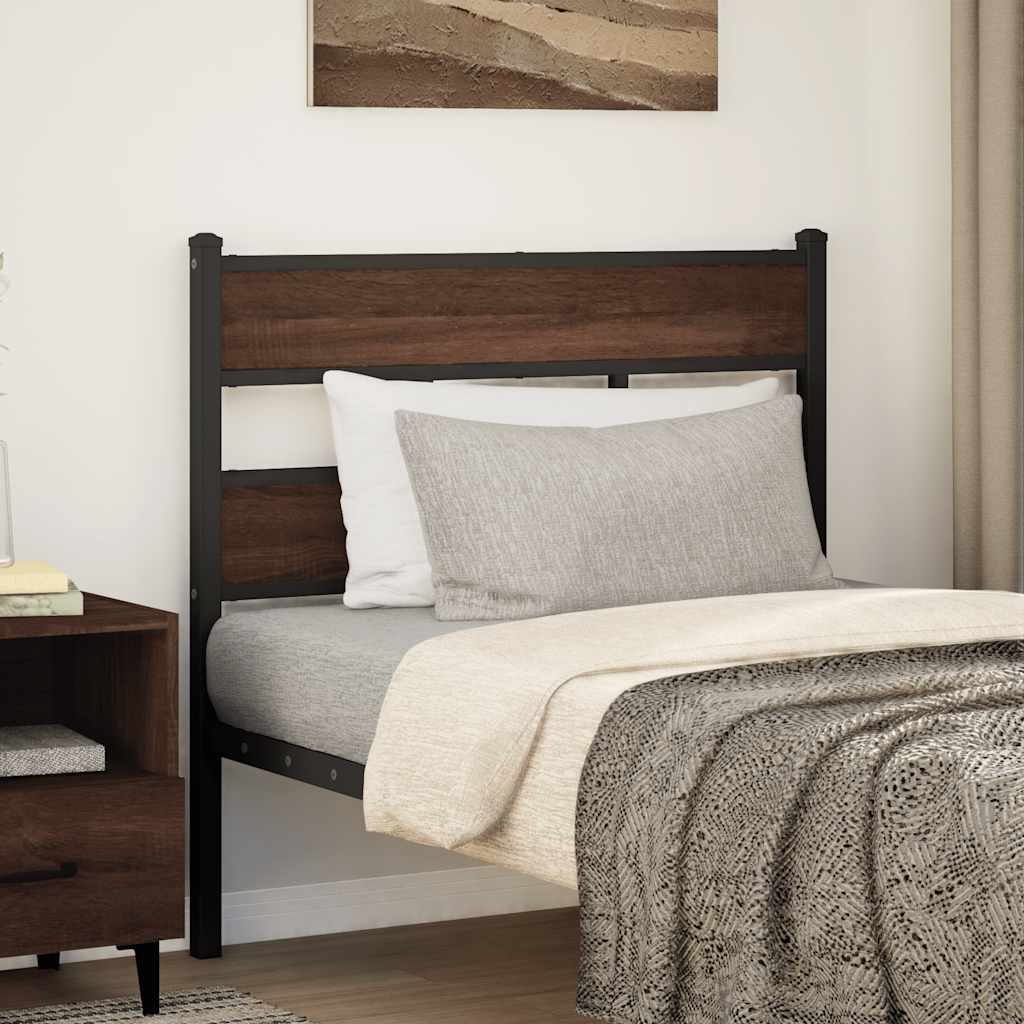 Replace Headboard Brown Oak 100 cm Steel and Engineered Wood