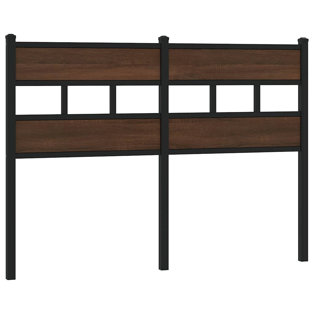 Replace Headboard Brown Oak 120 cm Steel and Engineered Wood