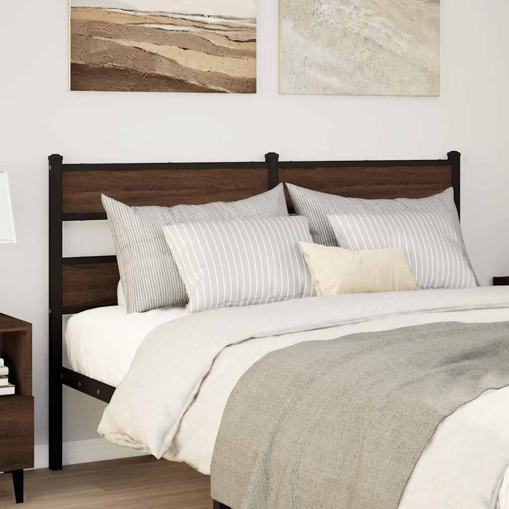 Replace Headboard Brown Oak 135 cm Steel and Engineered Wood
