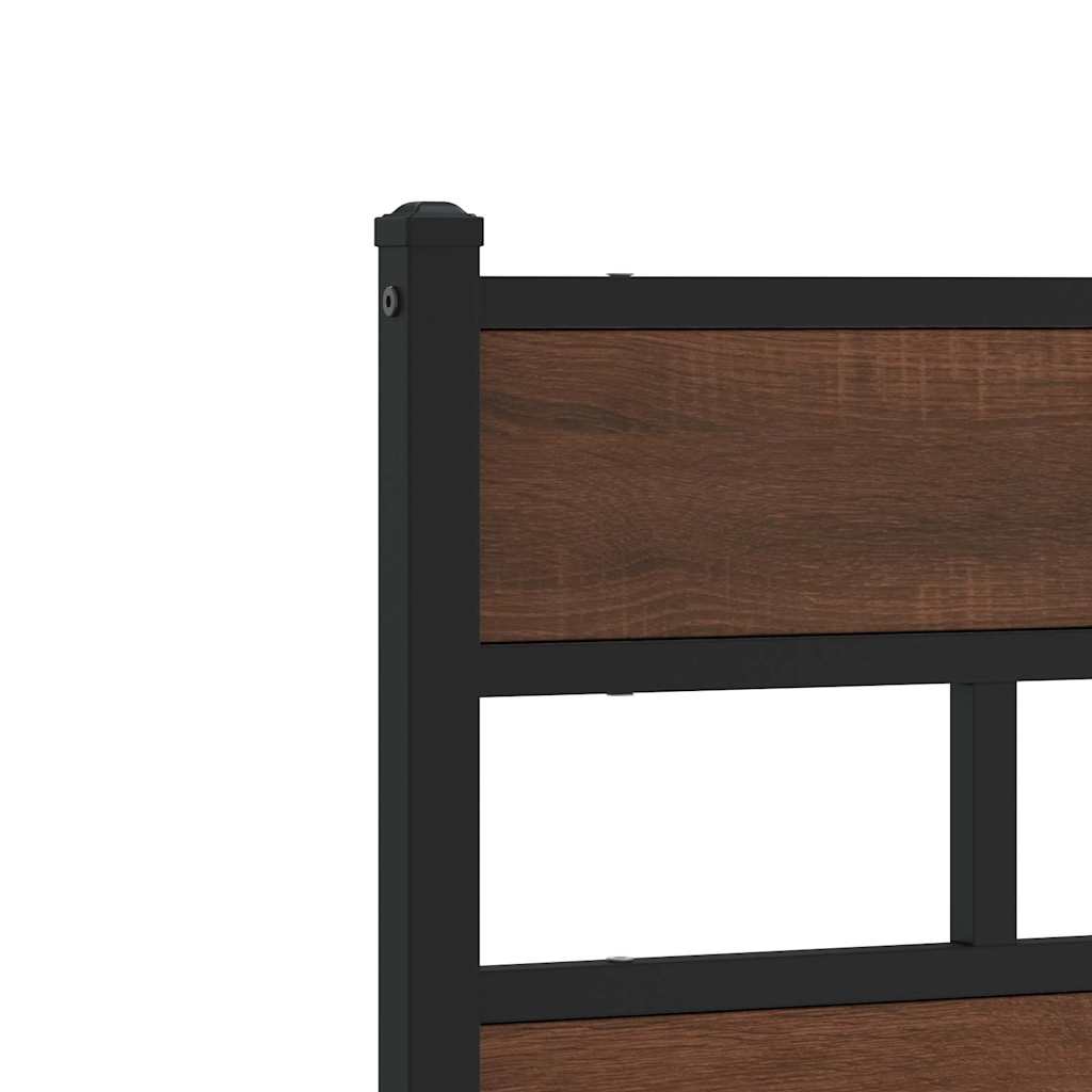 Replace Headboard Brown Oak 160 cm Steel and Engineered Wood