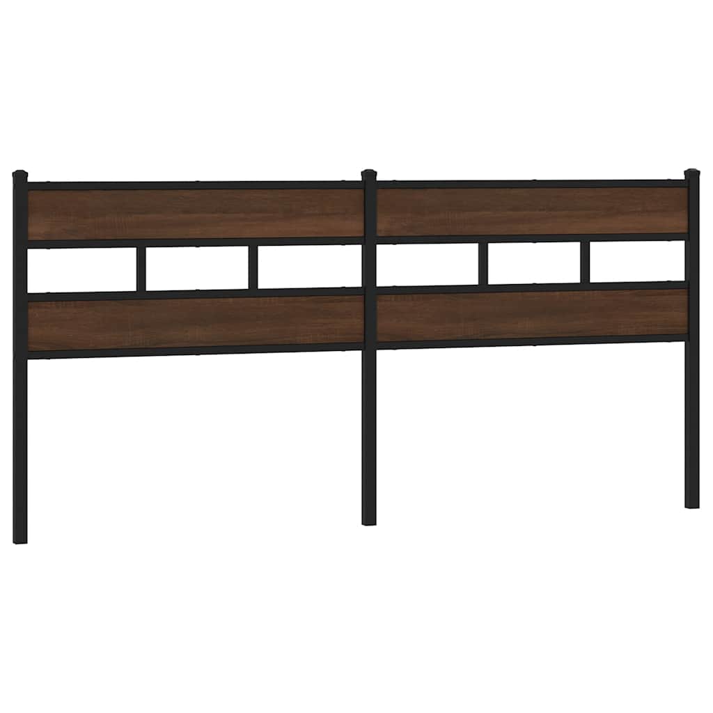 Replace Headboard Brown Oak 200 cm Steel and Engineered Wood