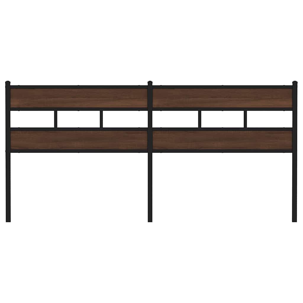 Replace Headboard Brown Oak 200 cm Steel and Engineered Wood
