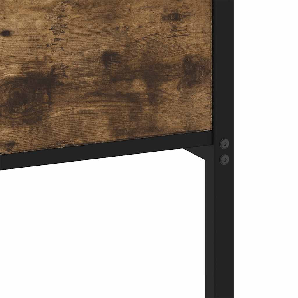 Bed Frame without Mattress Smoked Oak 100x200 cm Engineered Wood