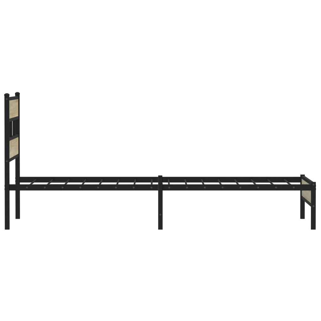 Bed Frame without Mattress Sonoma Oak 100x190 cm Engineered Wood